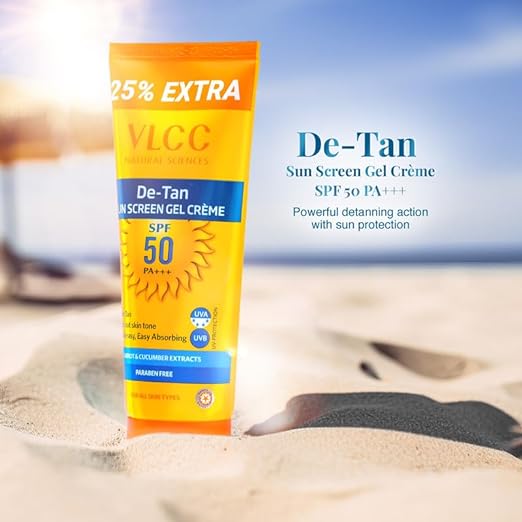 VLCC De Tan Sunscreen Gel Creme, Spf 50, 100g