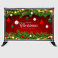 Merry Christmas & Happy New Year Backdrop Red Plaid Christmas Background Banner 5 Feet Height & 8 Feet Width
