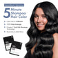 ThriveCo Natural Black 5-Minute Coloring Shampoo | 100% Grey Coverage - 20ml X 4 | Ammonia-Free | Infused with Hyaplex™ | Hydrates Hair & Delivers Deep, Long-Lasting Color | 80 ML