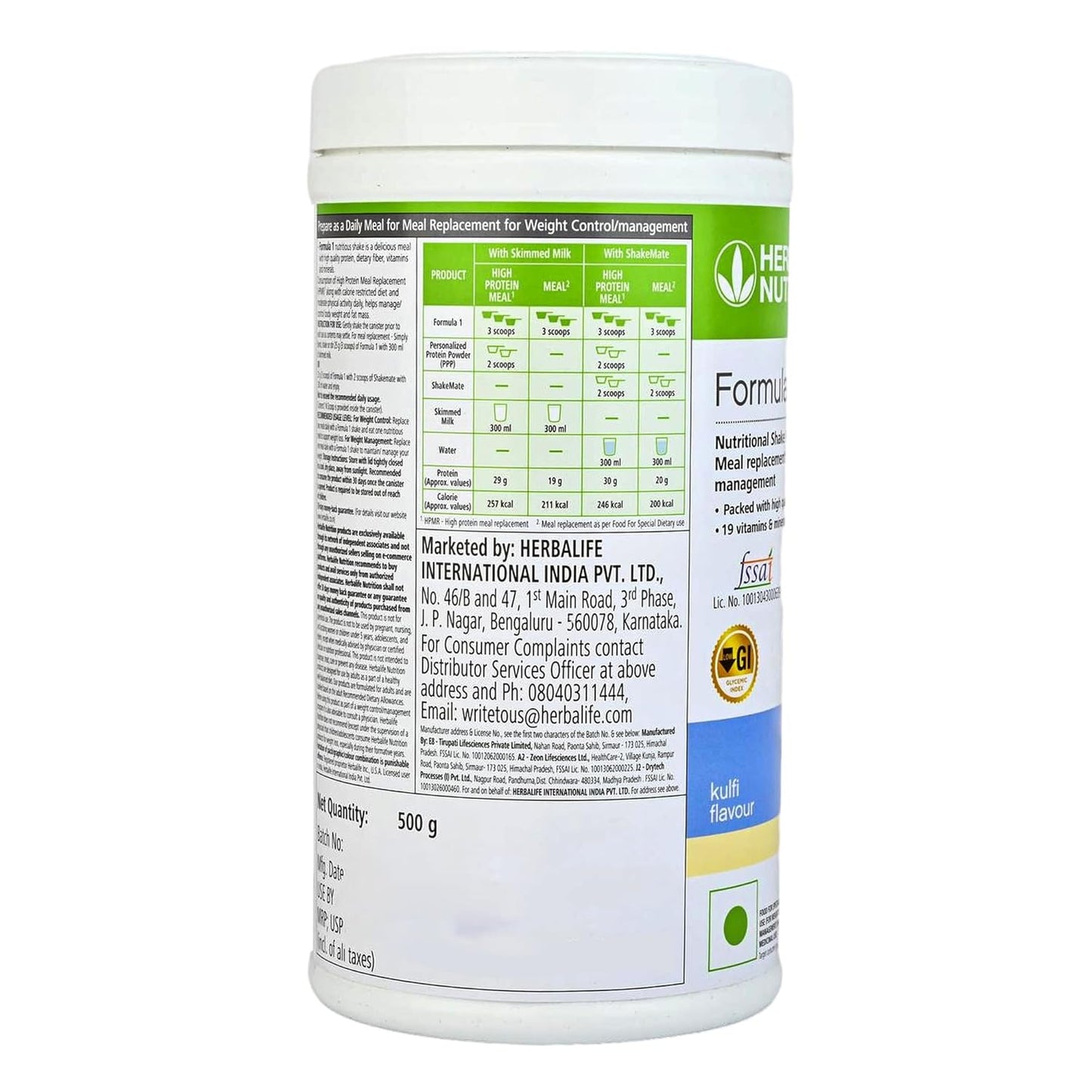 Herbalife Formula-1 Nutritional Shake (Kulfi) 500 gm