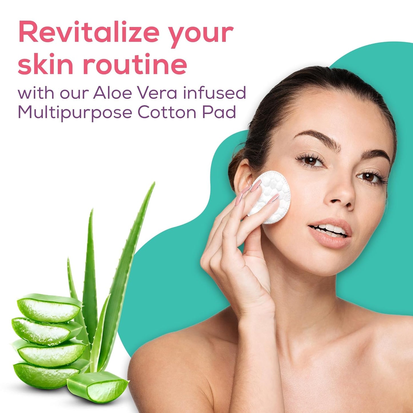 Evereve Multipurpose Cotton Pads, 200 Pcs, Pack of 4