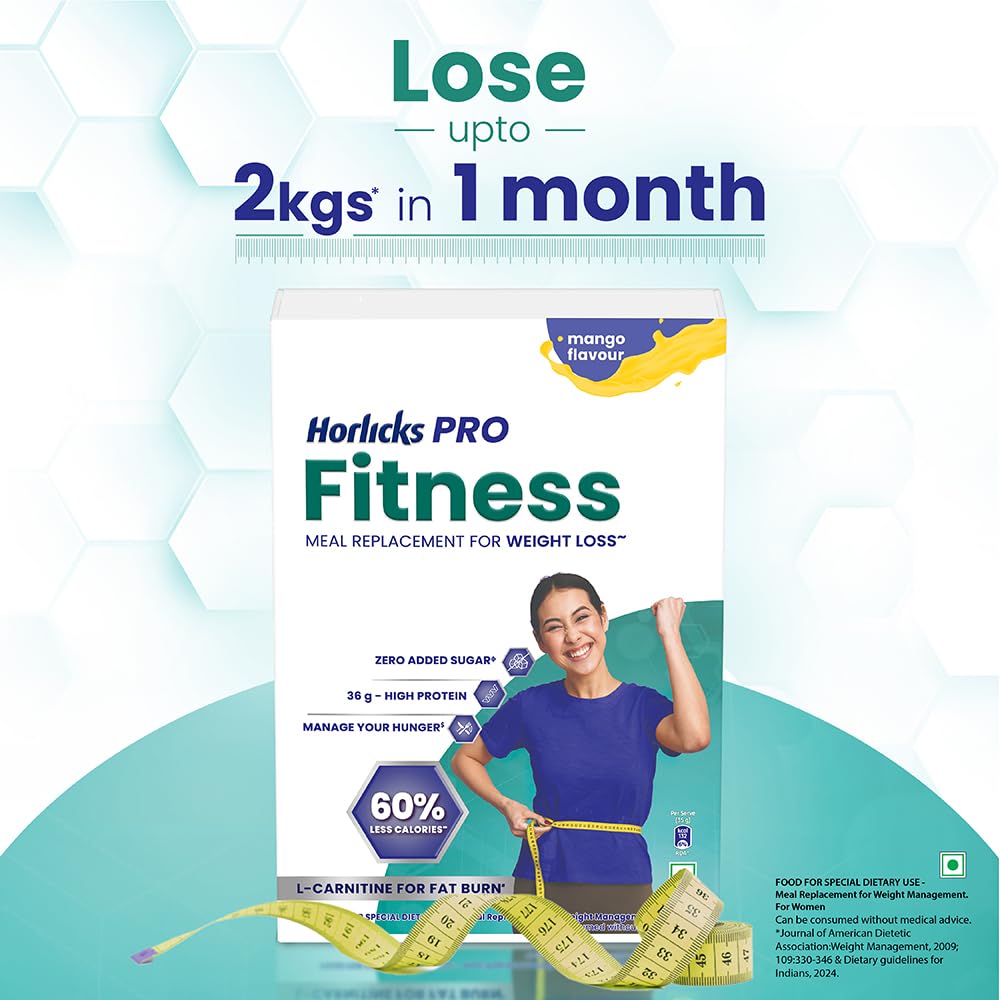 Horlicks PRO Mango, BIB, A Meal Replacement for Weight Loss with 60% Less Calories, 400 gm