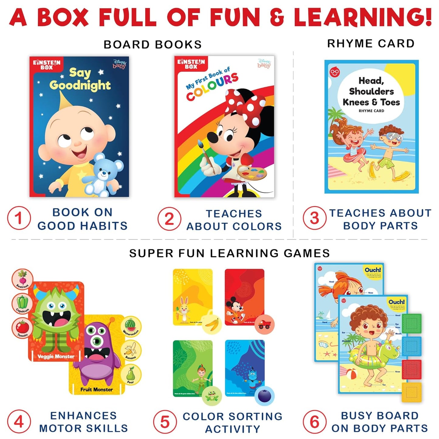 Einstein Box Kids Featuring Disney for 1-Year-Old Boys and Girls