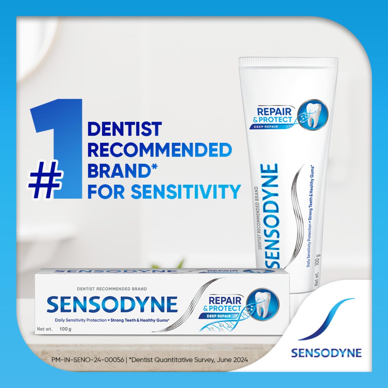 Sensodyne Toothpaste Repair and Protect, Pack of 2, 100 gm