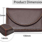 NISUN Leather Pocket Sized Credit Card Holder Name Card Case Wallet with Magnetic Shut for Men & Women Brown (Half Moon Shape)