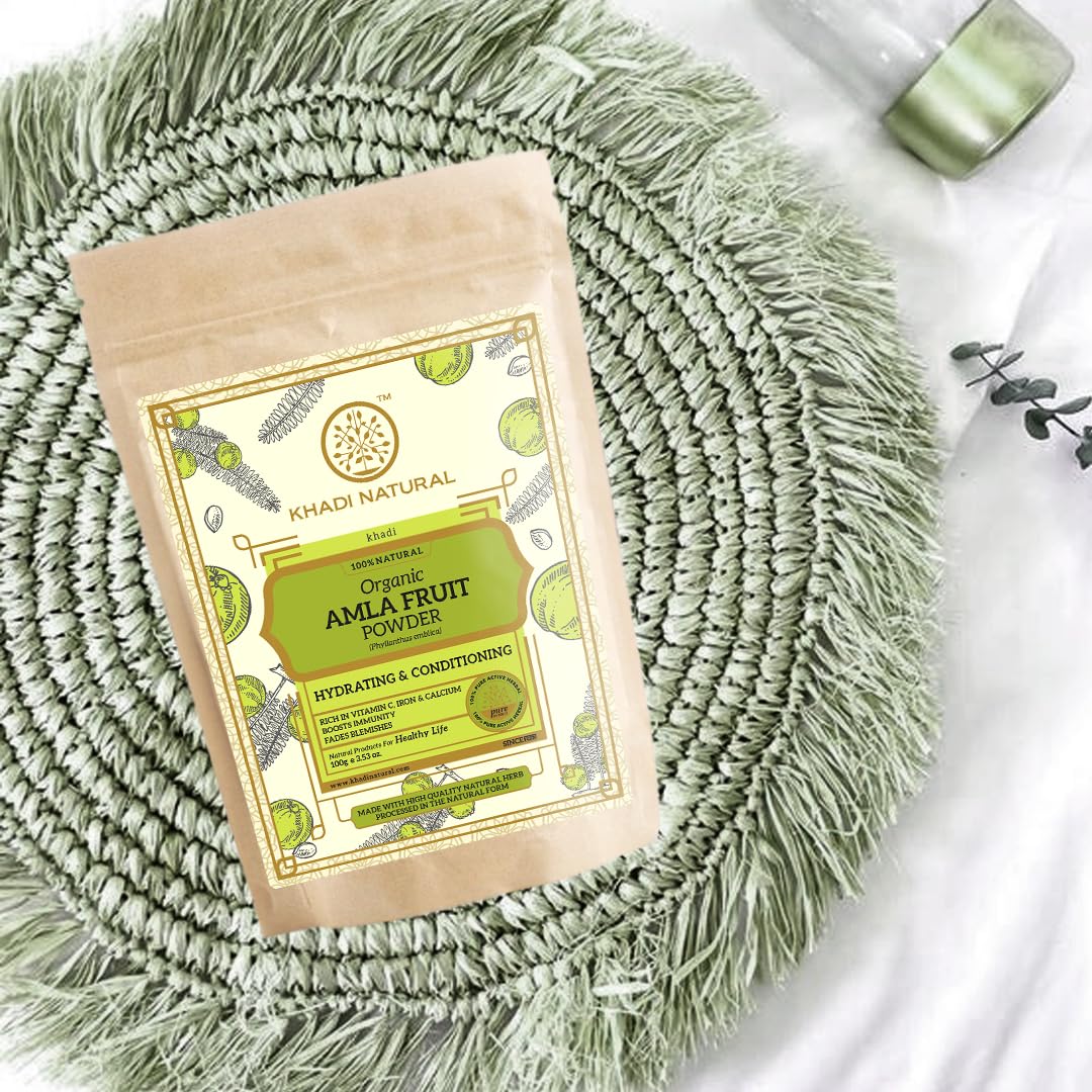 Khadi Natural Amla Fruit Organic Powder, 130 gm