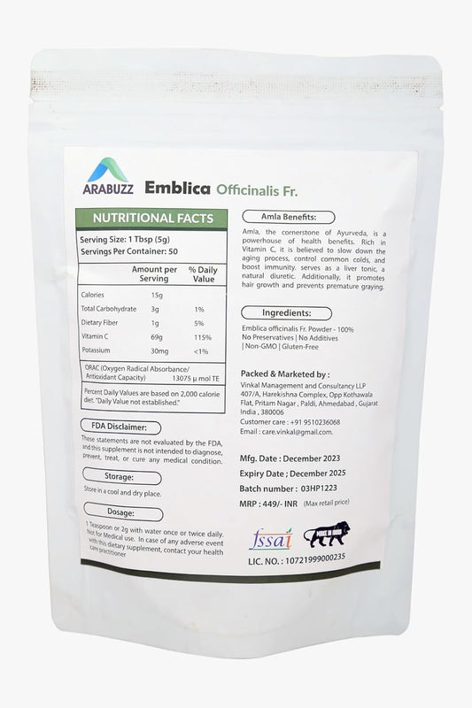 Arabuzz Amla Powder for Beauty , 250 gm