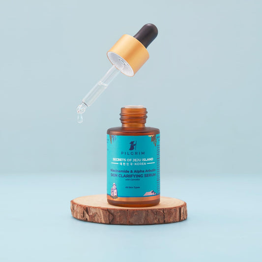 PILGRIM Korean Niacinamide 5% + Alpha Arbutin 1% Skin Clarifying Serum for acne & acne marks | All Skin Types | For Men & Women | Korean Skin Care | Vegan & Cruelty-free | 30ml + 30ml (PACK OF 2)