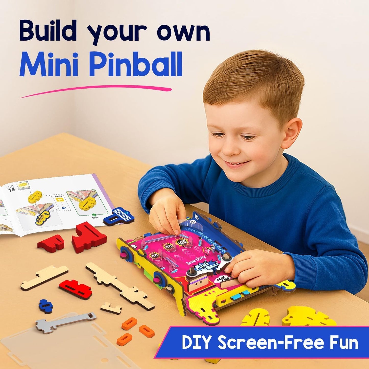 Smartivity DIY Pocket Pinball for Kids Ages 6 to 12 Years | Hand-Held Exciting Arcade Game