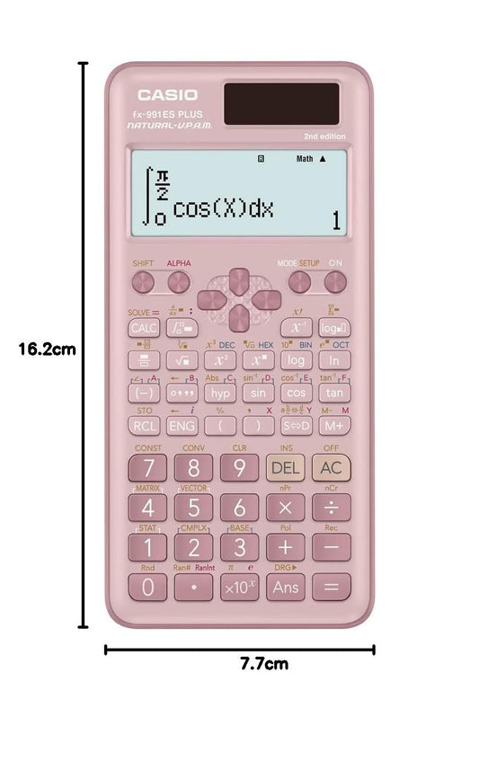 Casio FX-991ES Plus Pink 2nd Gen Non-Programmable Scientific Calculator