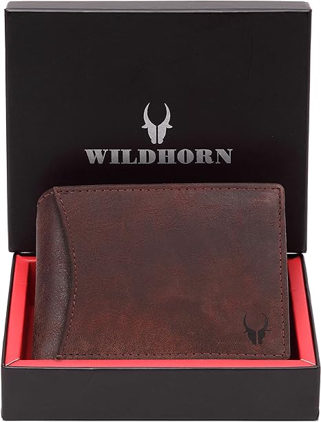 WILDHORN Genuine Leather Hand-Crafted Wallet For Men, Bifold Leather Wallet