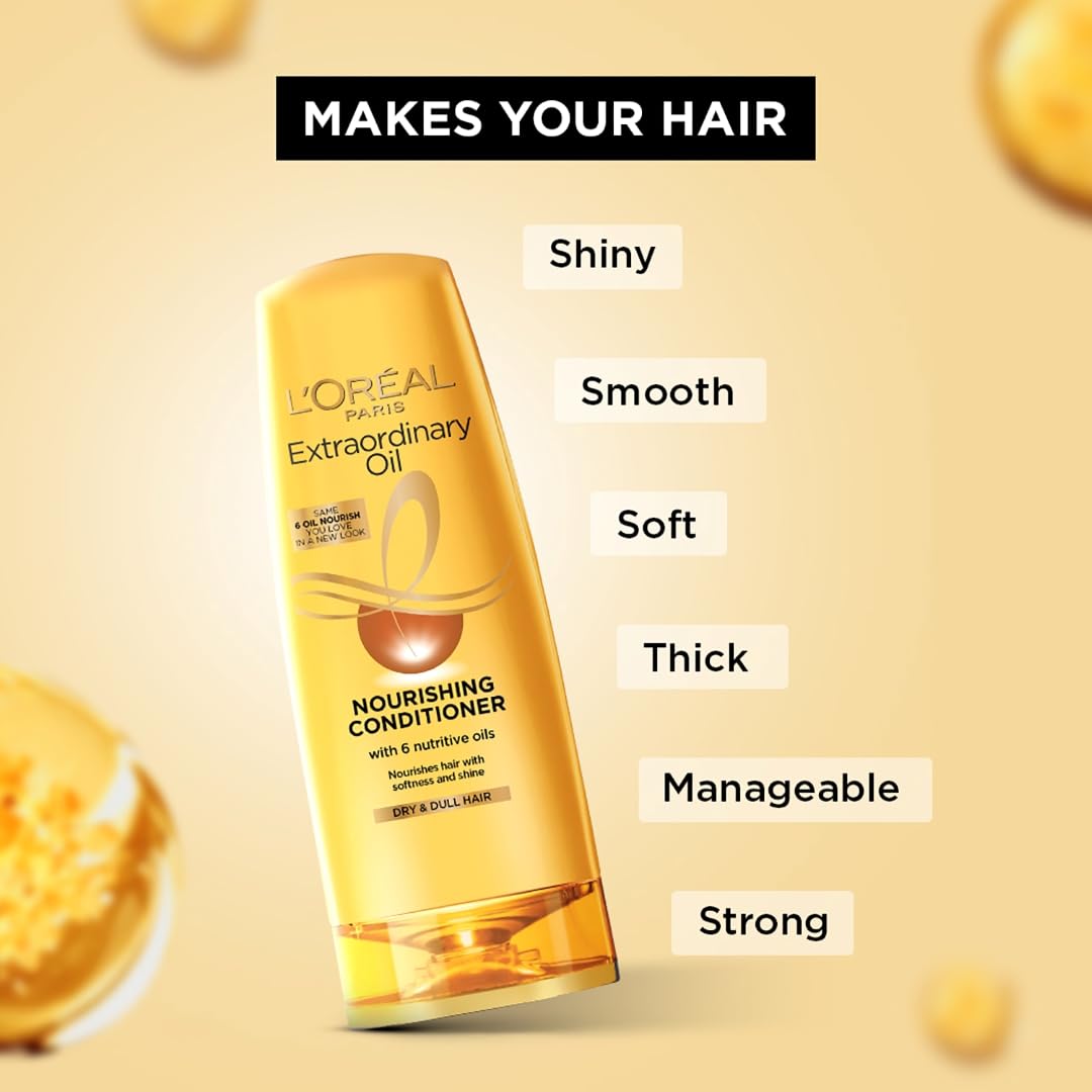 Loreal Paris Extraordinary Oil, Shampoo 340 ml, Conditioner 180 ml, Serum 30 ml