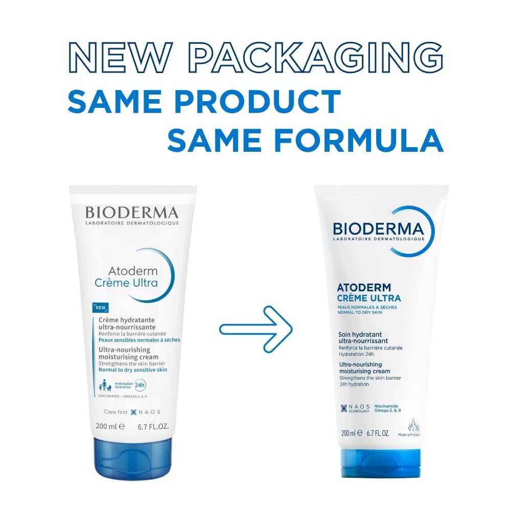Bioderma Atoderm Creme Ultra-Nourishing - Moisturizer For Normal To Sensitive Dry Skin, 200ml
