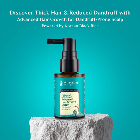 Pilgrim 3% Redensyl & 4% Anagain Advanced Hair Growth Serum, For Dandruff-Prone Scalp, 30 ml