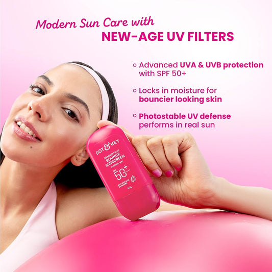 Dot & Key Dragon Fruit Bounce Sunscreen In-Vivo Tested SPF 50+ PA++++, 50 gm