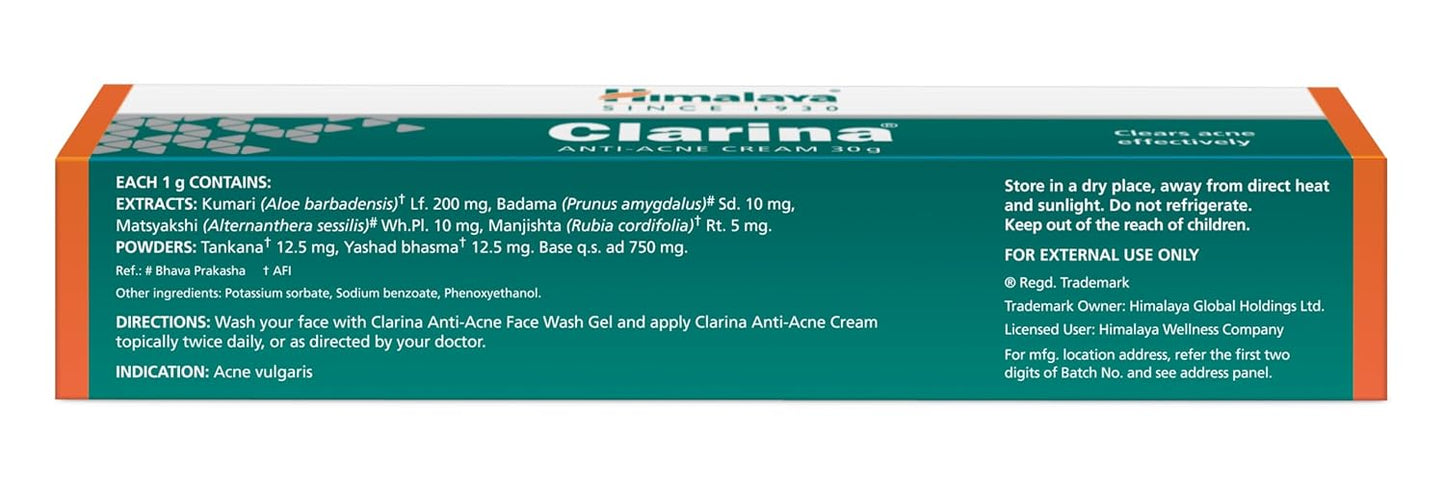 Himalaya Herbals Clarina Anti-Acne Cream |30g