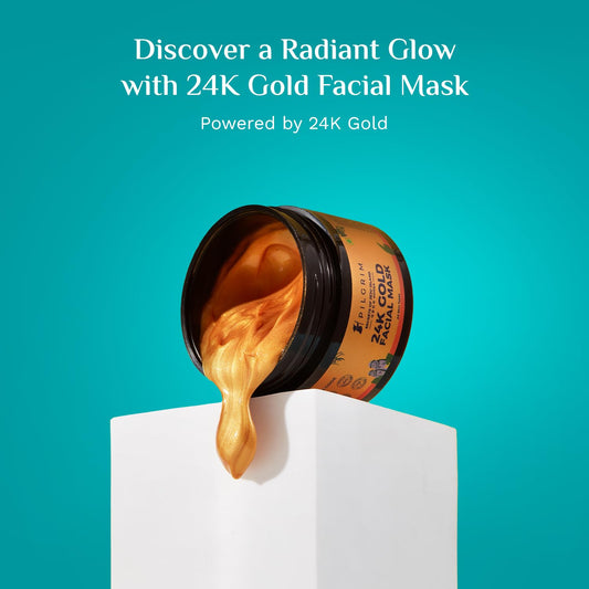 Pilgrim 24K Gold face mask for glowing skin, 50 gm