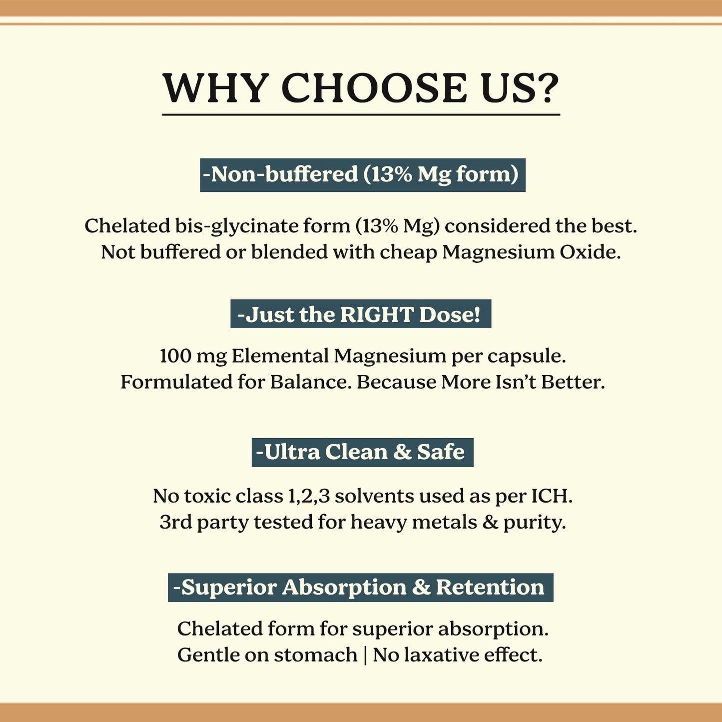 Life & Pursuits Pure Magnesium Glycinate 775 mg – 120 Vegan Capsules | 100 mg Magnesium per Capsule