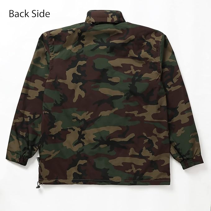 Wildroar Rain & Wind Cheater- Green Forest -Large -Size 40