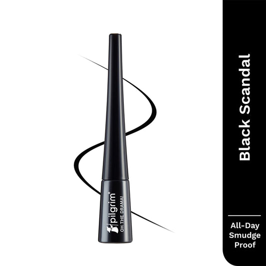 Pilgrim Black Scandal Eyeliner Pencil Intense Matte Finish Smudge Proof Pencil Enriched With Argan Oil | 3.5 ml