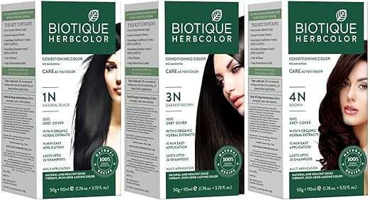 Biotique Bio Herbcolor 1N Natural Black, 50g + 110ml