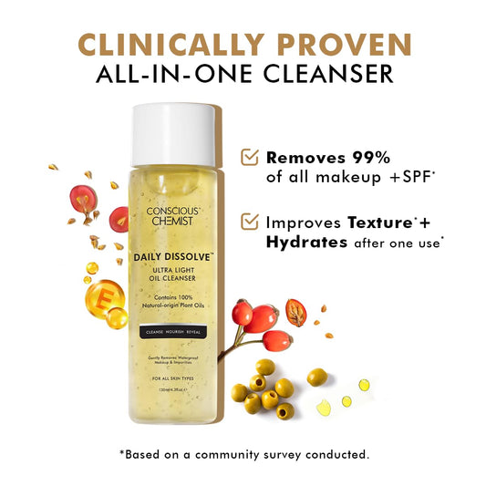 Conscious Chemist Makeup Remover Oil Cleanser, 130 ml, Pack of 2