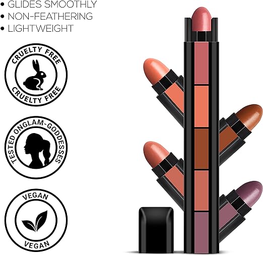 RENEE Fabness Combo Nude, Madness PH Stick 3gm & Fab 5 Nude 5-in-1 Lipstick 7.5gm