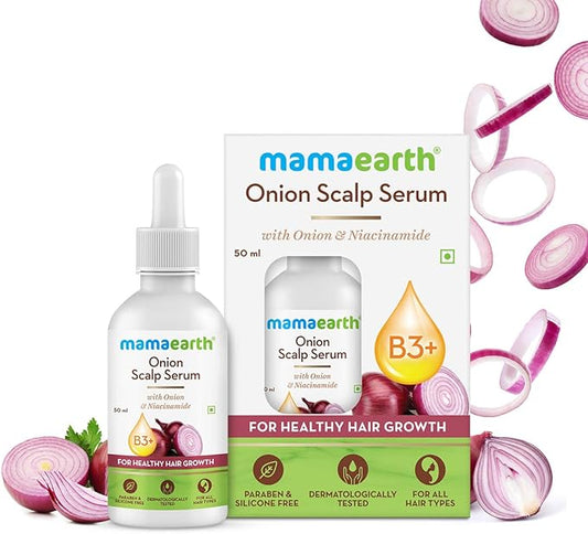 MAMAEARTH Onion Scalp Serum for Healthy Hair Growth, 50 ml