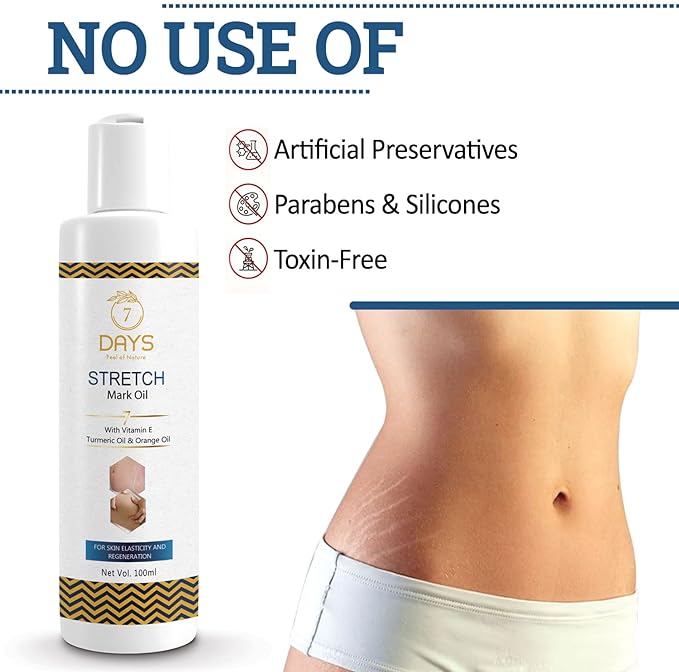 7 Days Stretch Oil for Pregnancy Marks with Scars and Skin 100ml