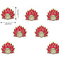 JH Gallery Handcrafted Lotus Tealight Candle Holder, Lotus Reusable Rangoli for Floor, Tealight Candle Holder, Home Decoration Item for Diwali, Lotus Diya for Pooja - Pack of 7