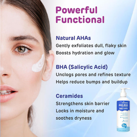 Get Nectar Happiness Ceramide AHA 6% + BHA 1% Barrier Repair Body Lotion, 200 ml