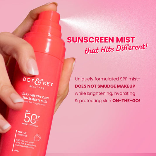 Dot & Key Strawberry + Niacinamide Sunscreen Mist SPF 50+ PA+++,80 ml