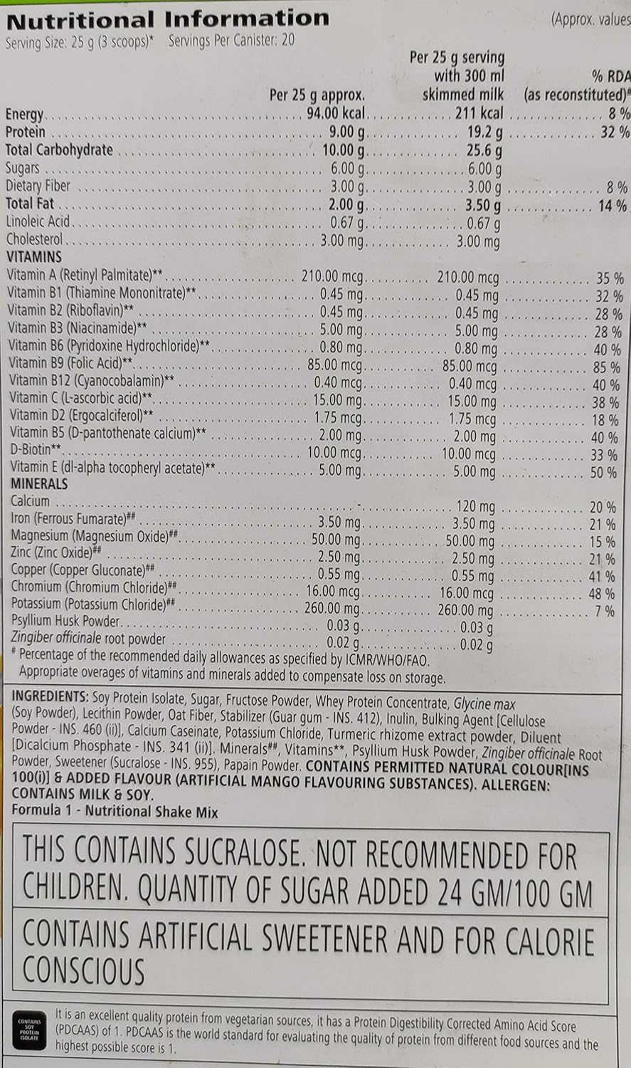 Herbalife weight loss program package- mango 500 g, protein 200 g, afresh drink 50 g (Ginger)