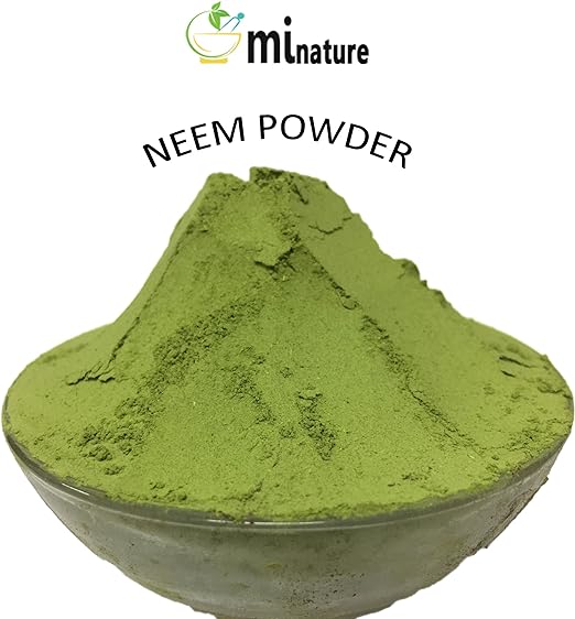 Mi nature Neem Leaf Powder (Azadirachta Indica)/ 100% Pure, Natural and Organic - (227g / (1/2 lb) / 8 ounces) - Resealable Zip Lock Pouch