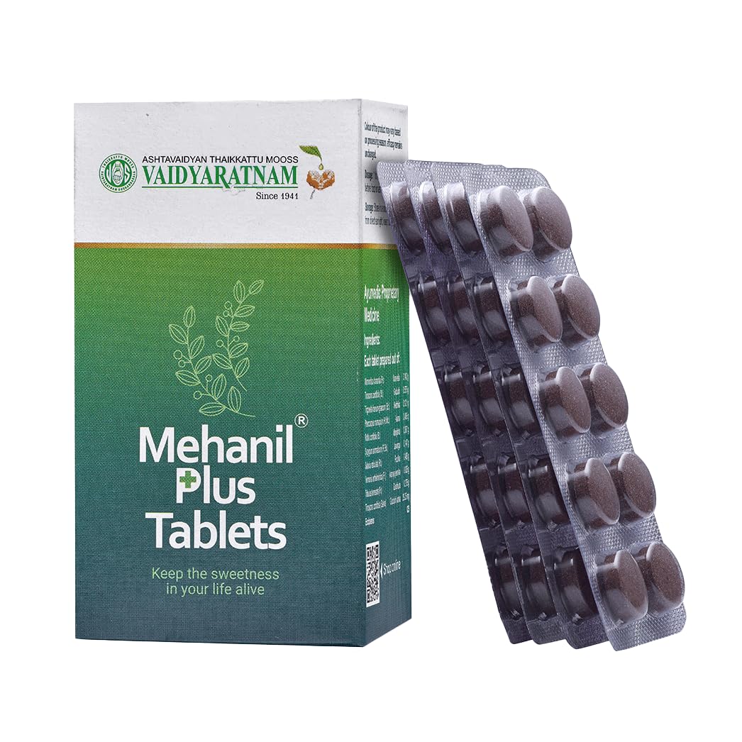 Vaidyaratnam Mehanil Plus Tablets | Natural Supplement for Metabolic Wellness