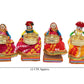 JH Gallery Handmade Recycled Material Rajasthani Raja Rani Puppet/Dolls Diyas Tealight/Diya/Diwali Diya/Idol Diyas Holders Gift for Diwali, Home Decor/Temple Decor (Pack of 2, Standing Tealight)