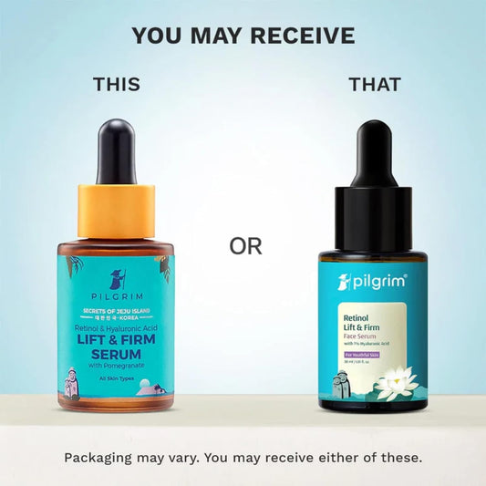 Pilgrim Korean 0.5% Retinol & 1% Hyaluronic Acid Lift & Firm Anti Aging Serum, 30 ml