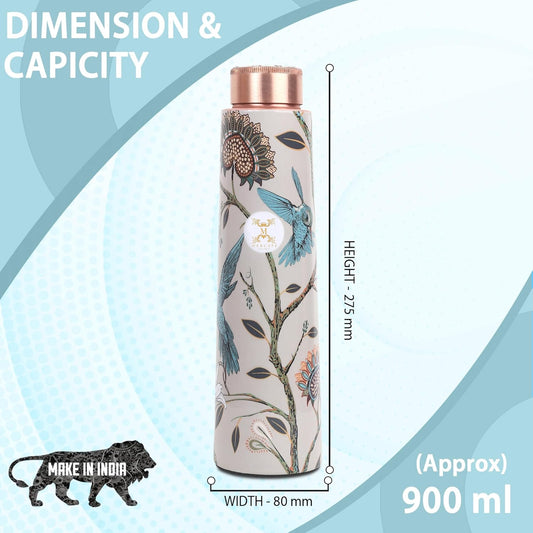 MERCAPE Pure Copper Water Bottle, 900 ml