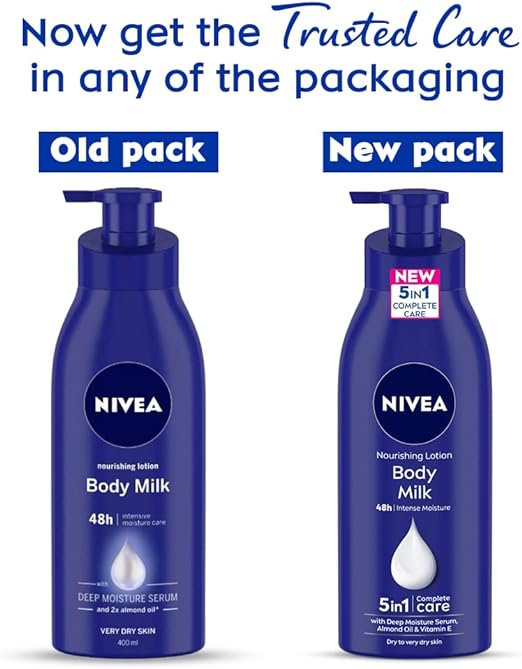 Nivea Body Lotion For Very Dry Skin, Nourishing Body Milk With 2X Almond Oil, 400ml