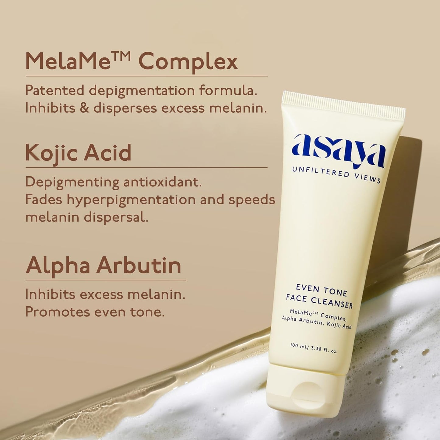 Asaya Depigmentation Set of 3 Face Wash, Serum & Cream