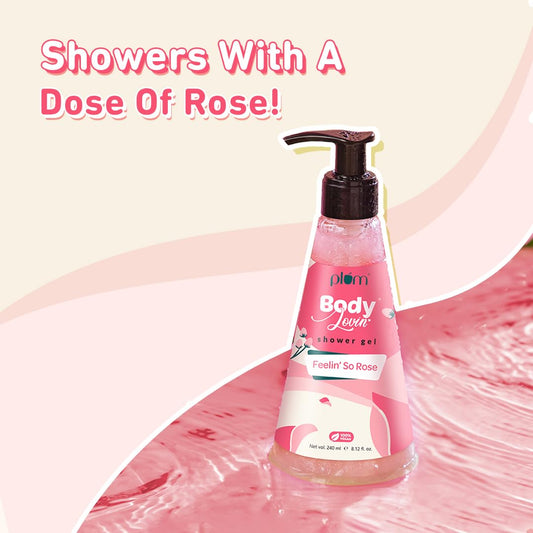 Plum BodyLovin' Feelin' So Rose Shower Gel | | Long Lasting Musky Rose Fragrance , 240 ml