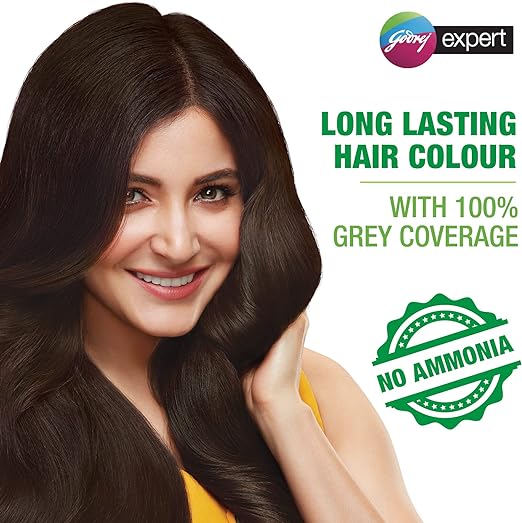 Godrej Expert Rich Crème Hair Colour Shade 4.06 Dark Brown, Pack of 4