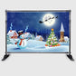 Christmas Landscape with Christmas Tree and Snowman Photoshoot  Size 5Feet Height & 8Feet Width