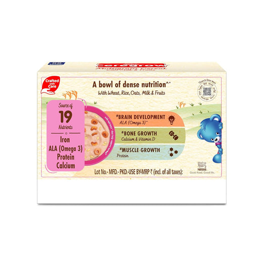 Nestle Ceregrow Multigrain, Milk & Fruits Cereal, Source of Iron,Omega 3, Protein, Calcium, 19 Nutrients, 600 gm