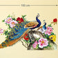 Decals Design ''Peacock Birds Nature'' PVC Vinyl Wall Sticker (Multicolour,60 x 90cm)