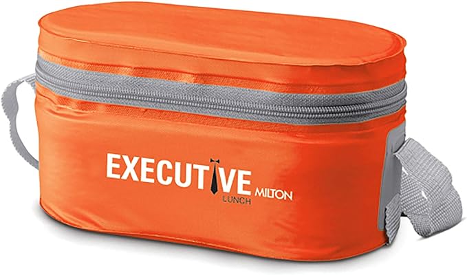 Milton Executive Lunch Insulated Tiffin with 3 Leakproof Containers, Orange