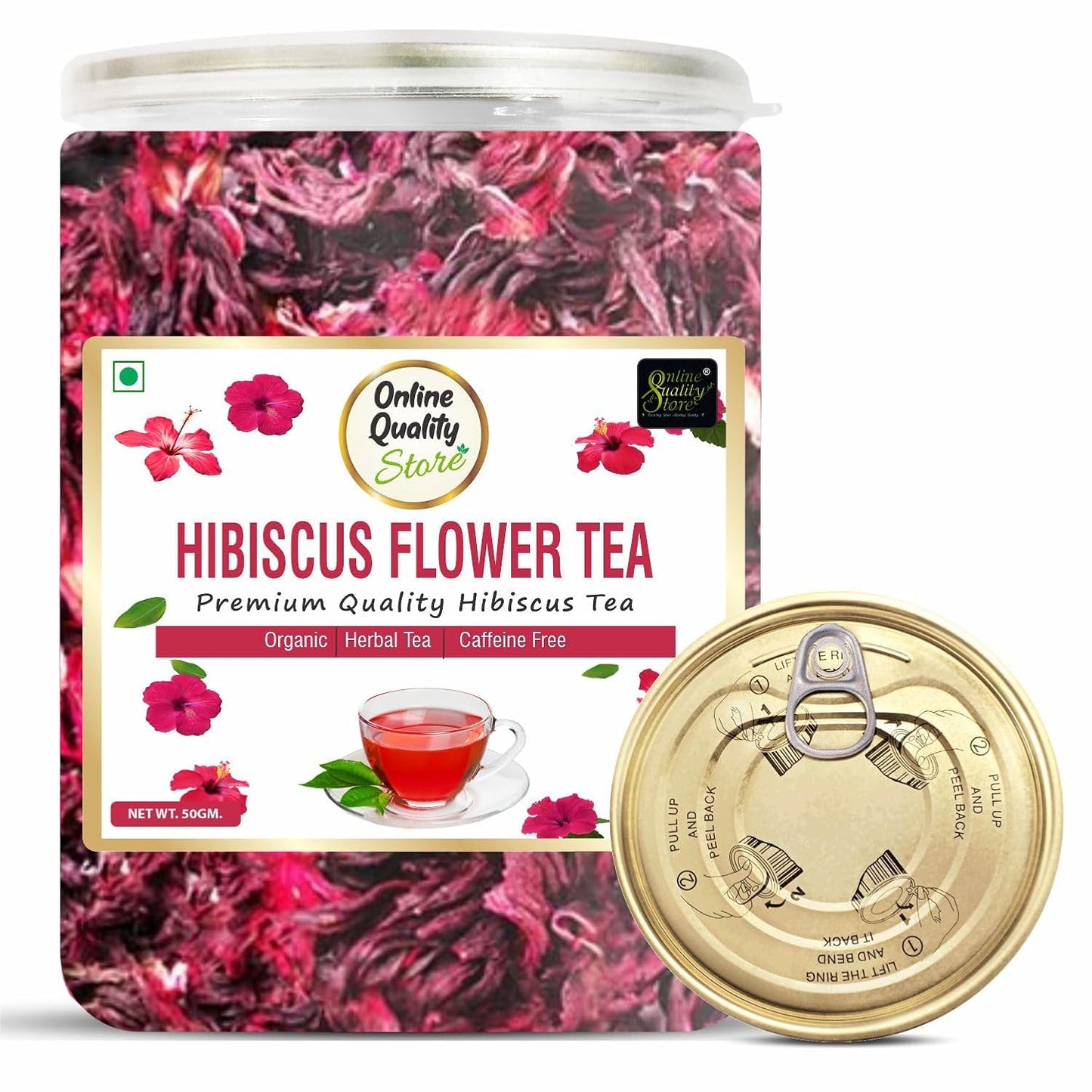 Online Quality Store Natural Hibiscus Flower Tea - 50 gm | Hibiscus tea leaves