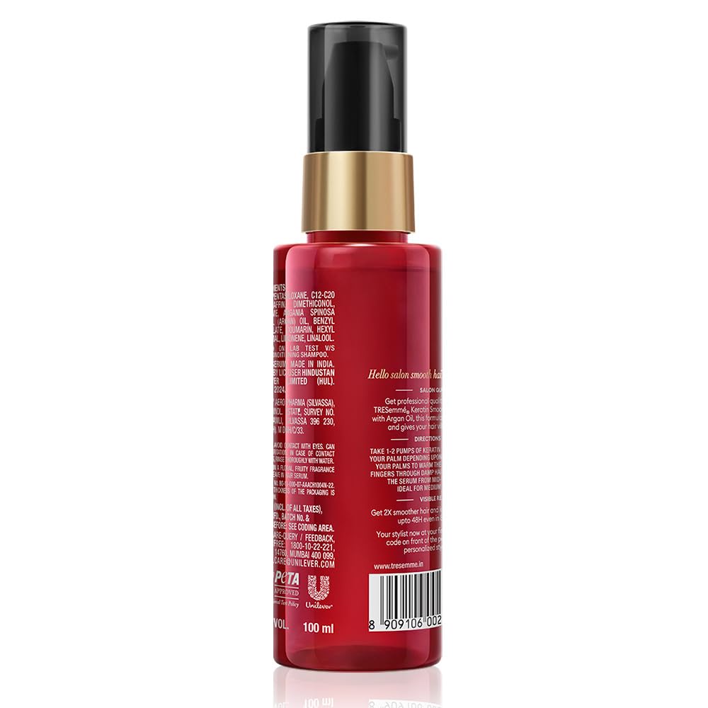 TRESemme Keratin Smooth Serum 100ml With Keratin Protein and Argan Oil, Pack of 2