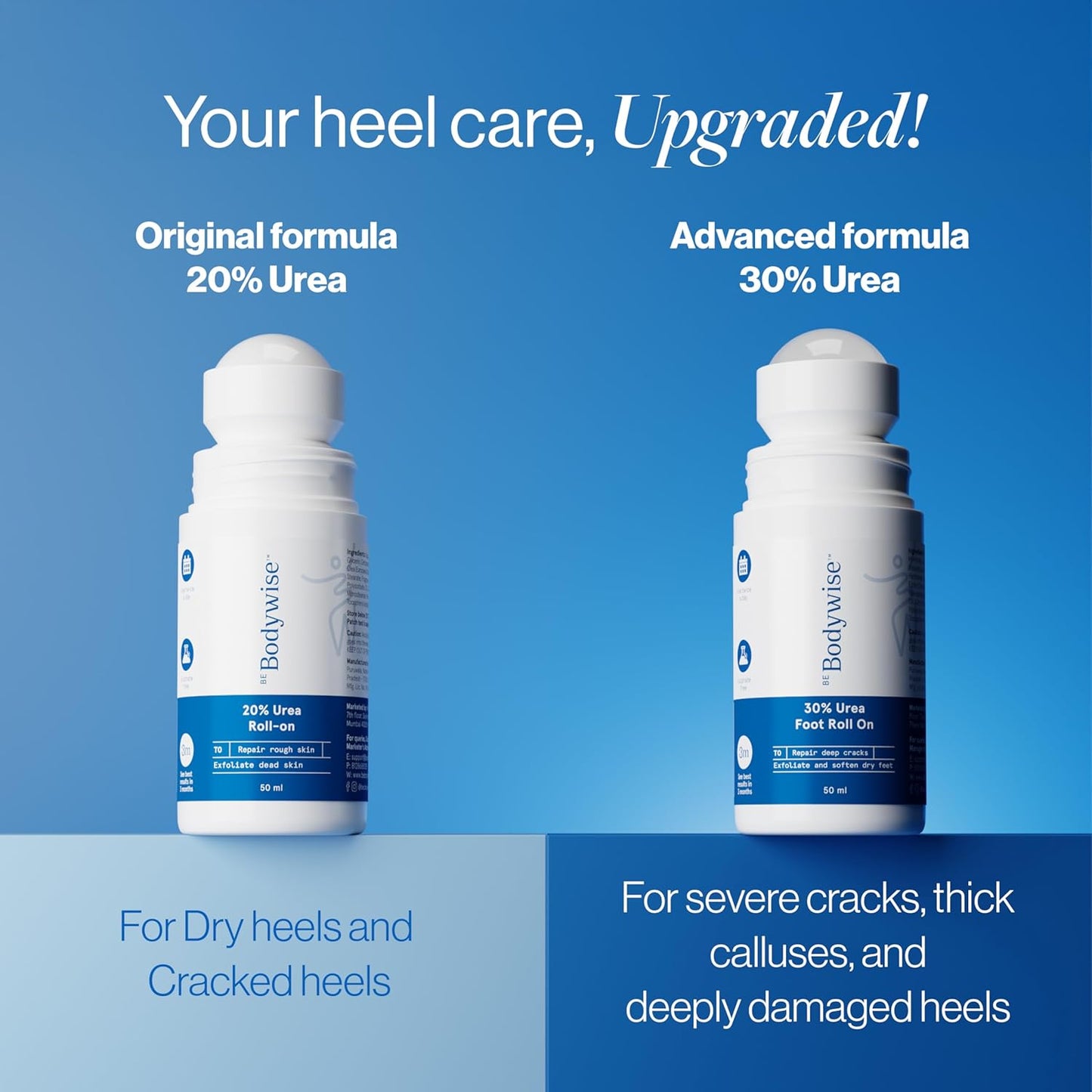 Be Bodywise 30% Urea Foot Cream Roll On, 50 ml