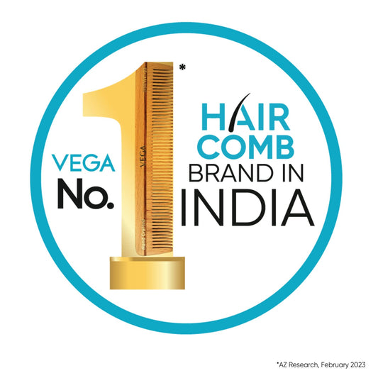 Vega Tortoise All Fine Tooth Dressing Comb, Brown